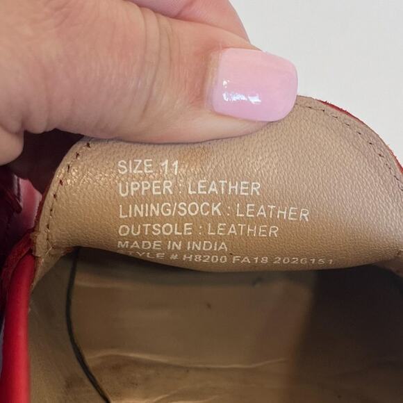 J Crew Ryan Womens Penny Loafers Size 11 Red Leather Preppy Academia School Girl - Picture 7 of 9